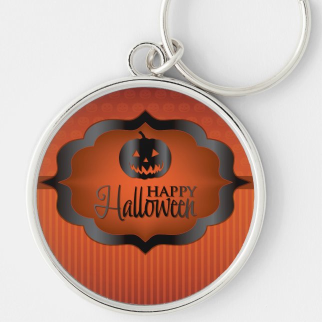 Chaveiro Jack de laranja do Halloween o'lantern (Frente)
