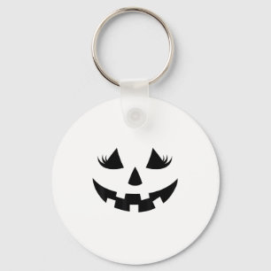 Chaveiro Jack O Lanterna Face Pumpkin Eyelashes Halloween W