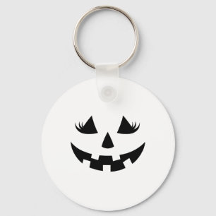 Chaveiro Jack O Lanterna Face Pumpkin Eyelashes Halloween W
