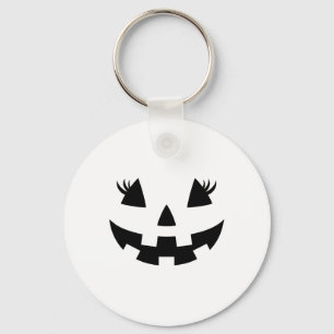 Chaveiro Jack O Lanterna Face Pumpkin Eyelashes Hallowen Co