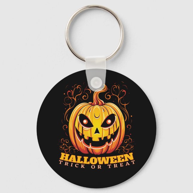 Chaveiro Jack-O-Lanterna Halloween Pumpkin (Frente)