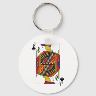 Chaveiro Jack Of Clubs Poker Card Jogando Cartão Blackjack
