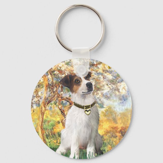 Chaveiro Jack Russell 3 - Primavera (Frente)