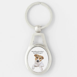 Chaveiro Jack Russell, eu te amo,