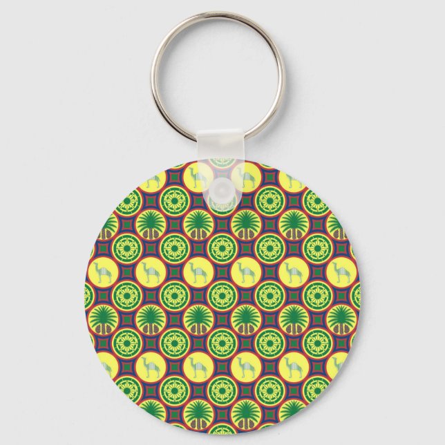 Chaveiro Jamahiri ® Libya | Africa Pattern  (Frente)