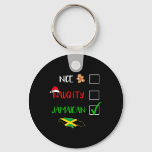 Chaveiro Jamaica Christmas Naughty Nice Check List Jamaican