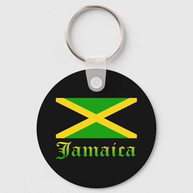 Chaveiro Jamaica Flag, Black, Green and Yellow (Frente)
