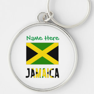 Chaveiro Jamaica Jamaican Flag Green Personalization Round