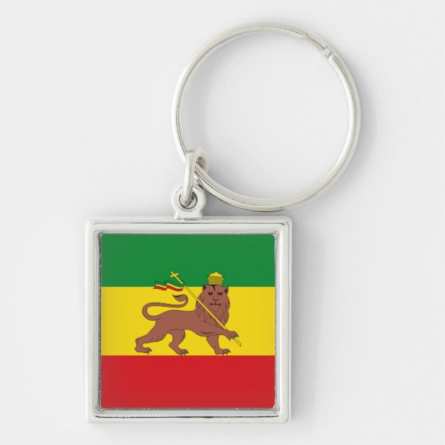 Chaveiro Jamaica Rasta Flag - hAILE sELASSIE I - Rasta Love (Frente)
