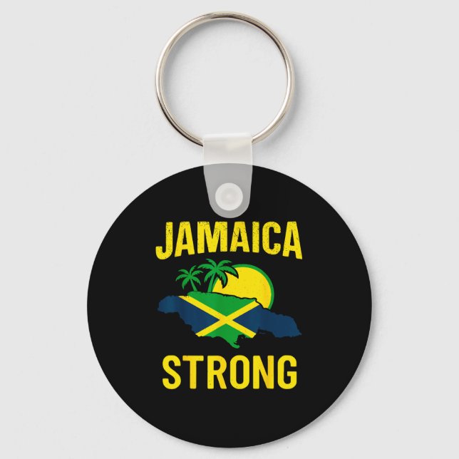 Chaveiro Jamaica Strong I Love Jamaican Flag Heart Women Me (Frente)