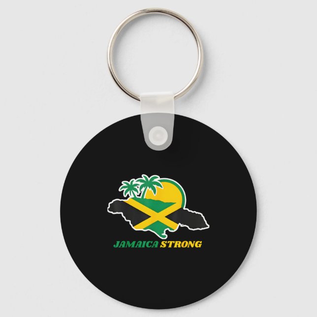 Chaveiro Jamaica Strong I Love Jamaican Flag Heart Women Me (Frente)