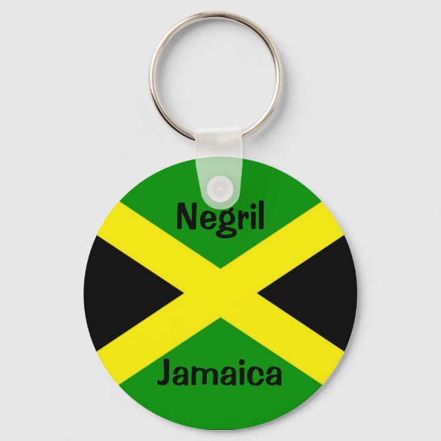 Chaveiro JamaicaFlag, Negril, Jamaica (Frente)