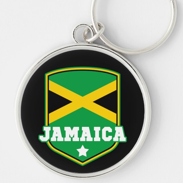 Chaveiro Jamaican Flag Emblem Jamaica (Frente)
