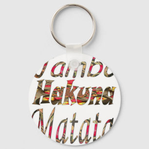 Chaveiro Jambo Hakuna Matata Impressão de Arte Vintage Afri
