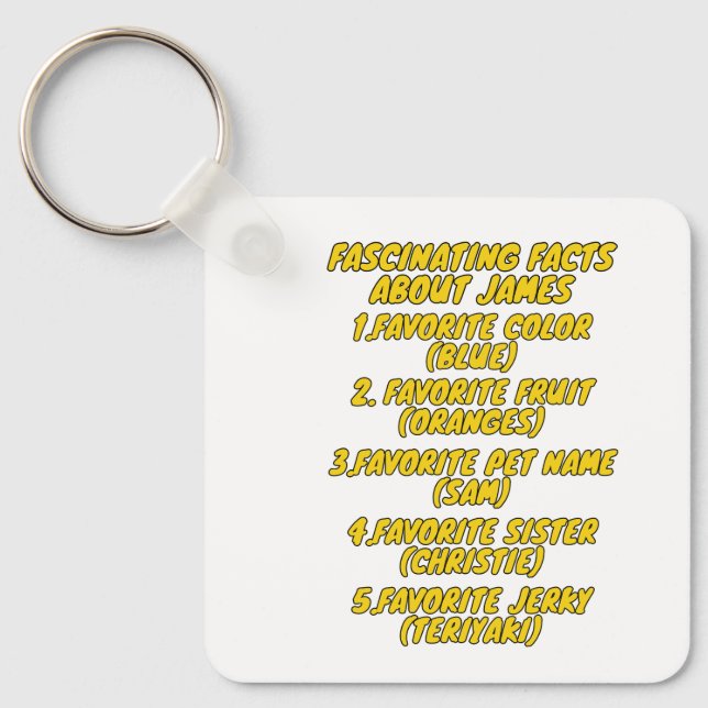 Chaveiro James é incrível (Frente)