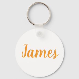 Chaveiro James name Metal ring keychain