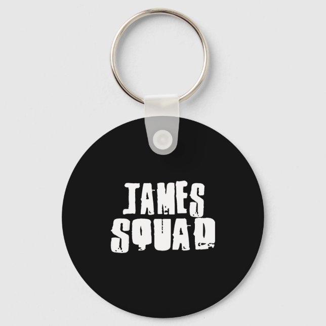 Chaveiro James Squad Name Funny James  (Frente)