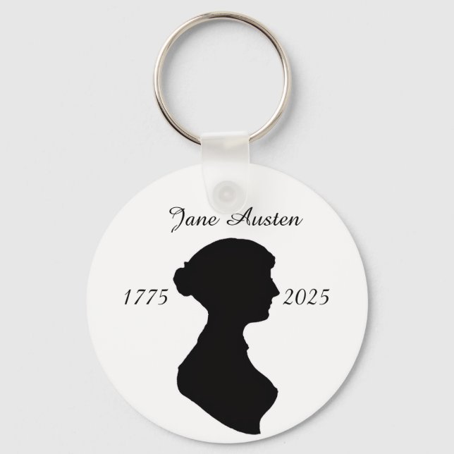 Chaveiro Jane Austen aos 250 (Frente)