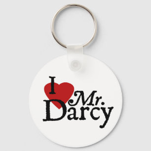 Chaveiro Jane Austen EU AMO o Sr. Darcy