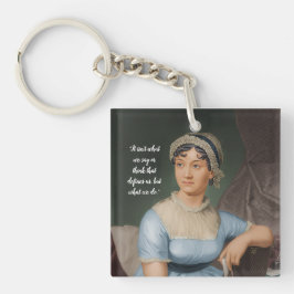 Chaveiro Jane Austen portrait and quote