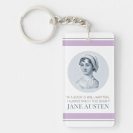 Chaveiro Jane Austen Retrato e Citação na Leitura