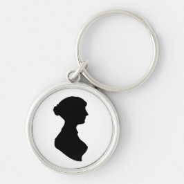 Chaveiro Jane Austen's Silhouette on a Keychain