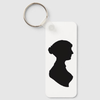 Chaveiro Jane Austen's Silhouette & quote on a  Keychain