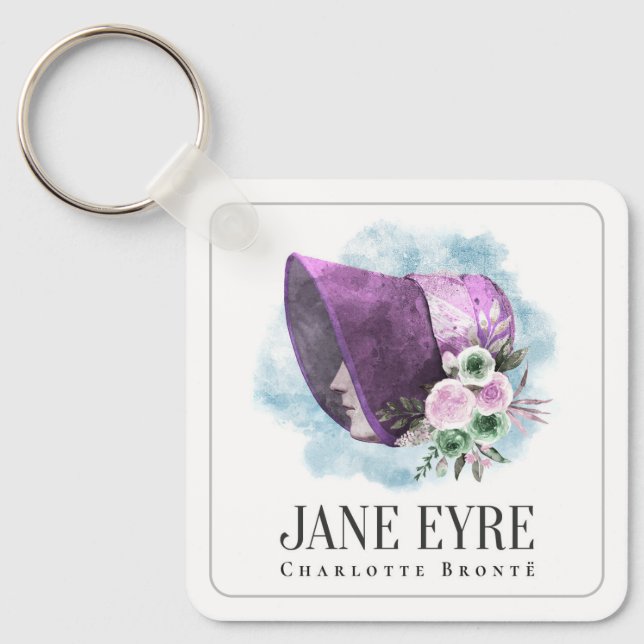 Chaveiro Jane Eyre Bonnet Purple Bonnet e Flores (Frente)