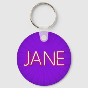 Chaveiro Jane Name em Luzes Neon brilhantes