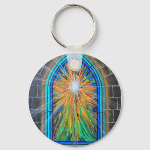 Chaveiro Janela de Vidro da Igreja Luz 3   