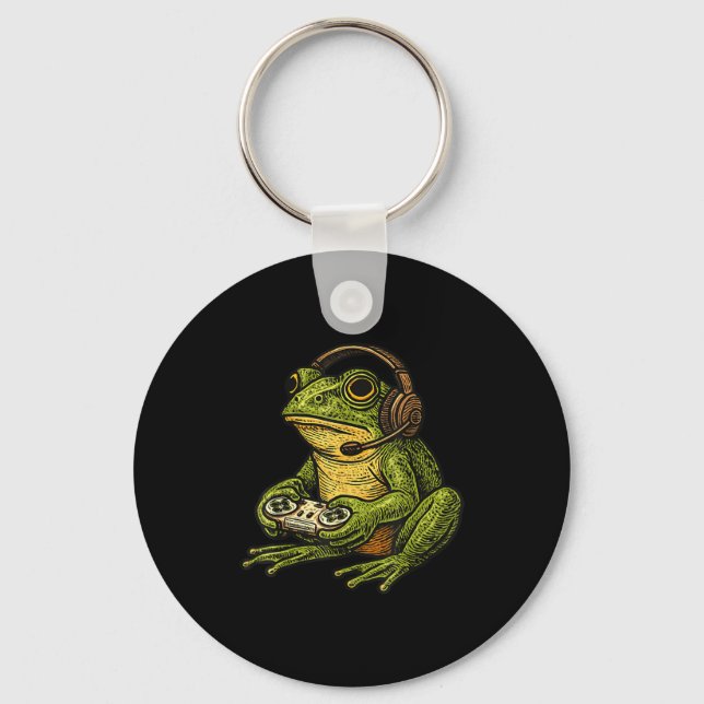 Chaveiro Japanese Gamer Frog Art Men Women Boys Funny Vinta (Frente)