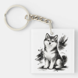 Chaveiro 【Japanese Ink Puppy Acrylic Keychain】