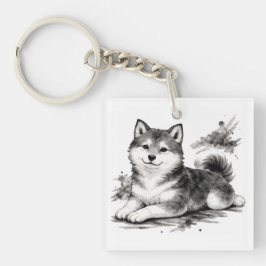 Chaveiro 【Japanese Ink Puppy Acrylic Keychain】