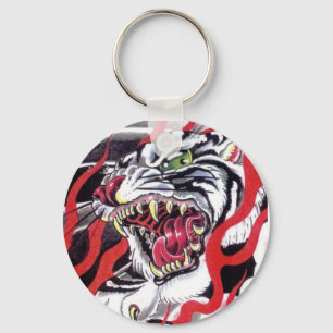 Chaveiro Japanese Tattoo Design- White Tiger
