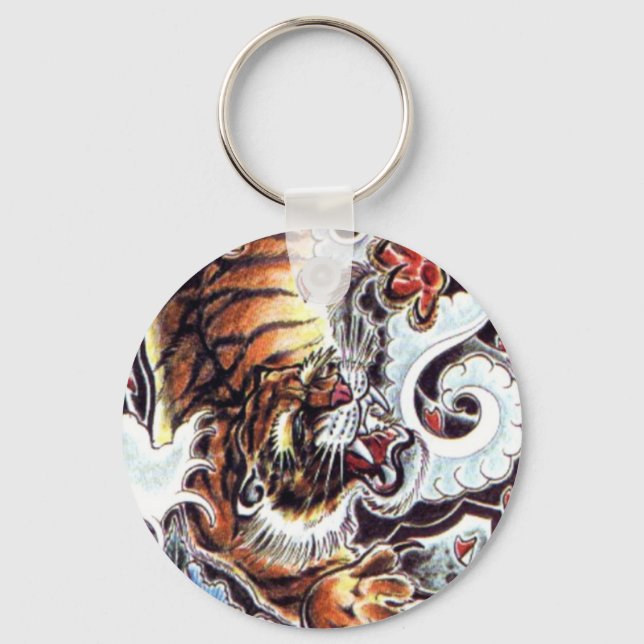 Chaveiro Japanese Tiger Tattoo (Frente)