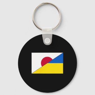 Chaveiro Japão Ucrânia Bandeira Japoneses Ucranianos Apoio 