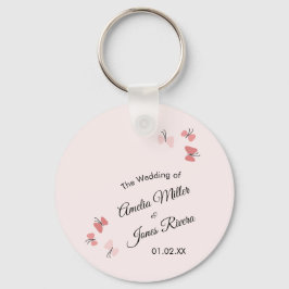 Chaveiro Jardim de Borboletas Rosa Casamento Romântico Simp