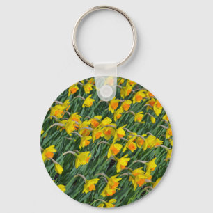 Chaveiro Jardim de daffodils primavera amarelo-claro