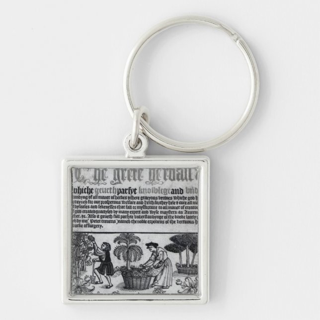 Chaveiro Jardim de erva medieval (Frente)