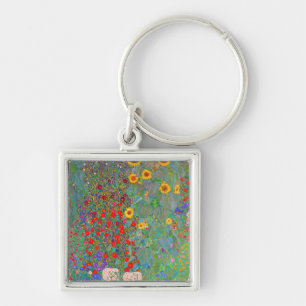 Chaveiro Jardim de Fazenda de Gustav Klimt com girassóis