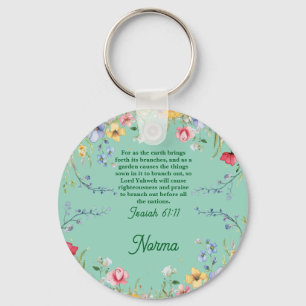 Chaveiro Jardim de Flores Silvestres da Primavera Versículo