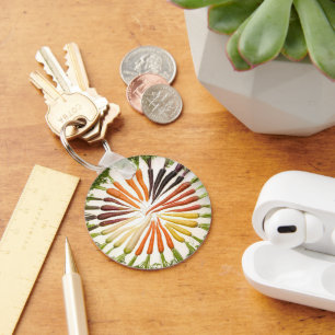 Chaveiro Jardim de Padrões de Arco-Íris Coloridos