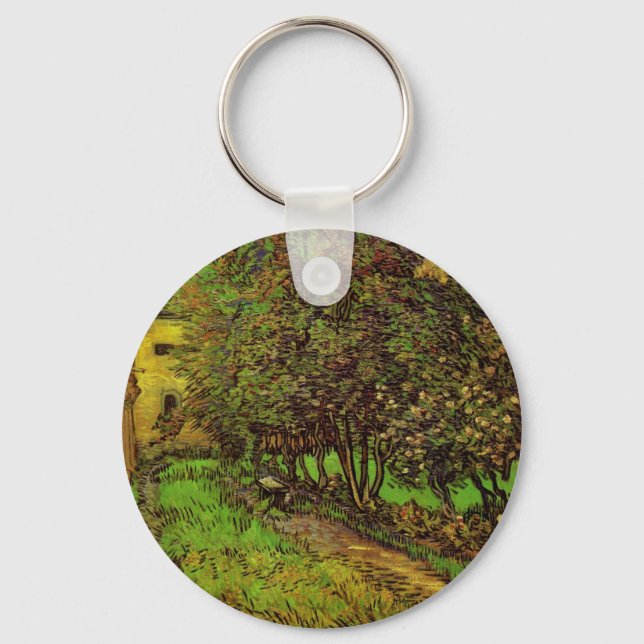 Chaveiro Jardim do Hospital Saint-Paul por Vincent van Gogh (Frente)