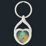 Chaveiro Jardim Flor Gustav Klimt<br><div class="desc">Chaveiro com a pintura a óleo do Jardim Flor de Gustav Klimt (1906). Um belo jardim de flores roxas, vermelhas, brancas, azuis e laranja. Um presente de excelente para fãs de Arte Nouveau e de Arte Austríaca.</div>