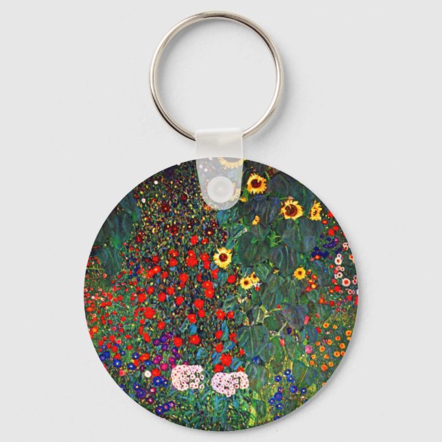 Chaveiro Jardim Flor Gustav Klimt (Frente)