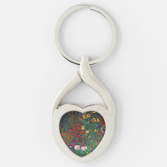 Chaveiro Jardim Flor Gustav Klimt (Frente)