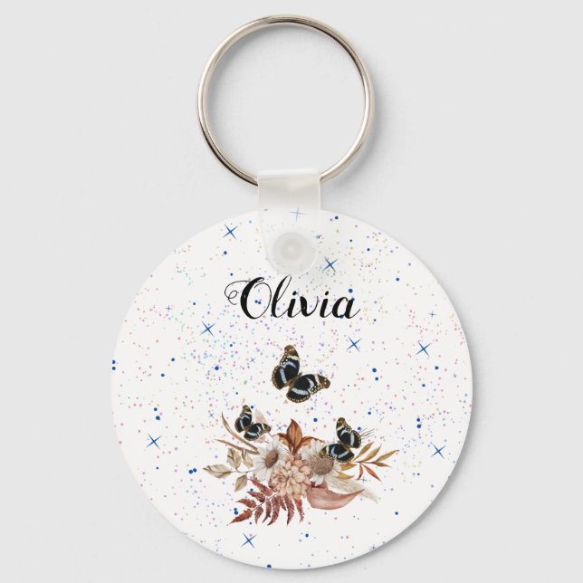 Chaveiro jardim floral (Frente)