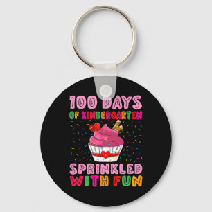 Chaveiro Jardim Infantil De 100 Dias, Espalhado Com Cupcake
