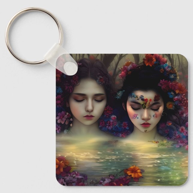 Chaveiro Jardim Místico: Sonhos Florais (Frente)