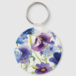 Chaveiro Jardim misturado azul e roxo